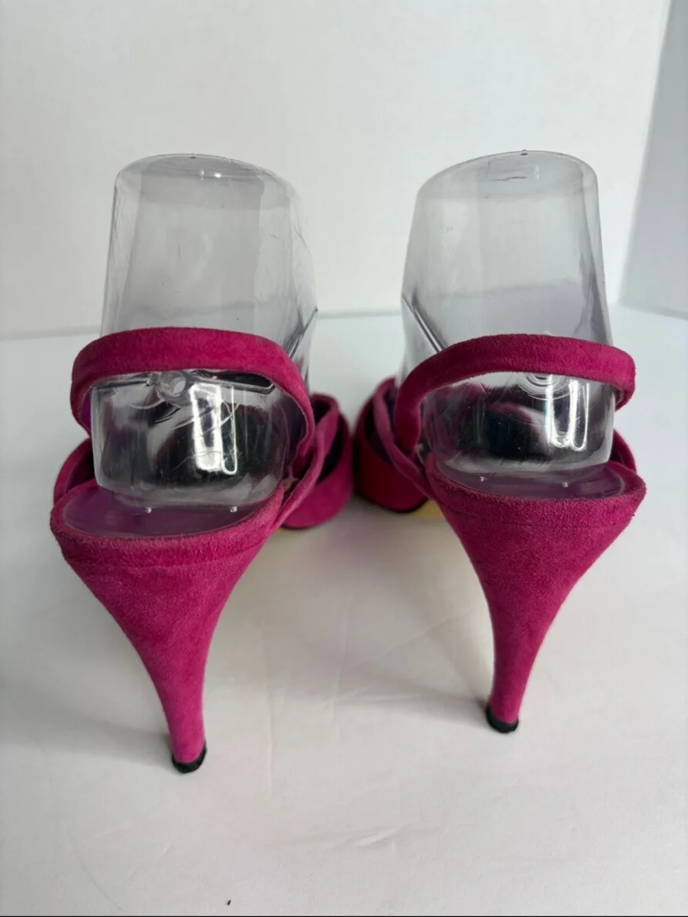 Via Spiga Women’s Fuchsia Suede Pointed-Toe Slingback Heels